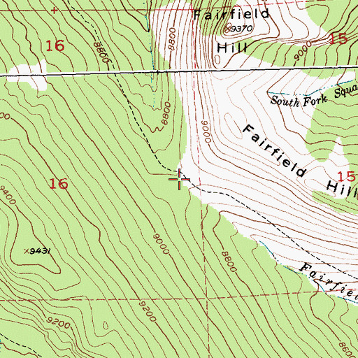 Topographic Map of Cold Spring Trail, WY