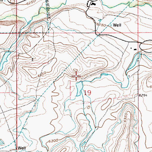 Topographic Map of John W Griffen Dam, WY
