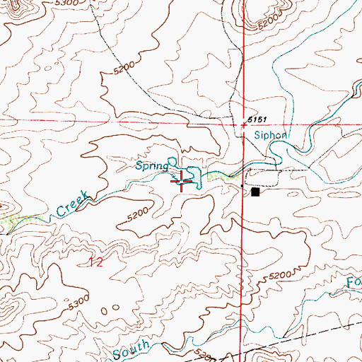 Topographic Map of Bagley Brothers Reservoir, WY