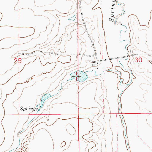 Topographic Map of Gardner Reservoir, WY