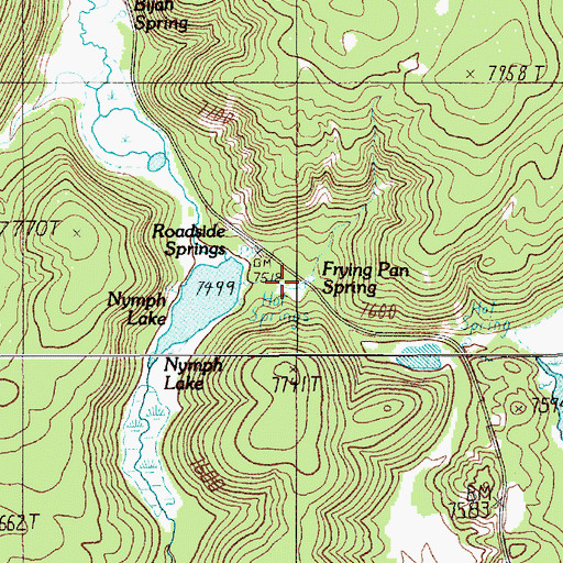 Topographic Map of Frying Pan Spring, WY