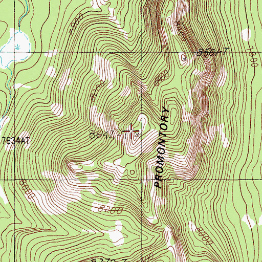 Topographic Map of The Promontory, WY