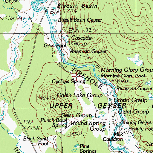 Topographic Map of Inkwell Spring, WY