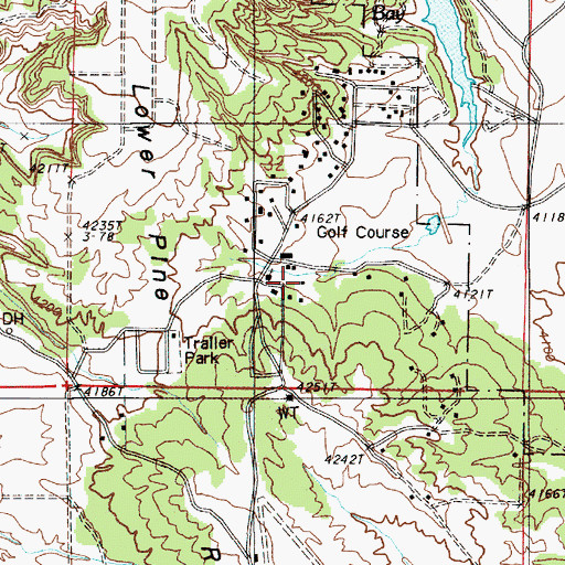 Topographic Map of Pine Haven, WY