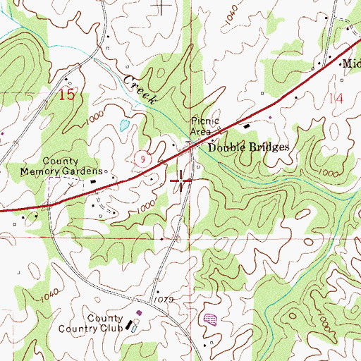 Topographic Map of WANL-AM (Lineville), AL