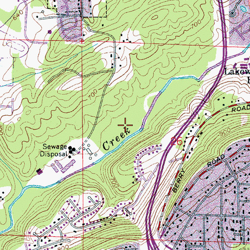 Topographic Map of WCRT-AM (Vestavia Hills), AL