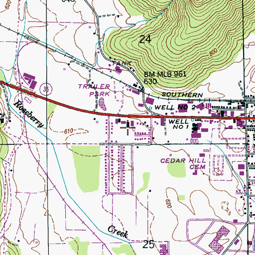 Topographic Map of WWIC-AM (Scottsboro), AL