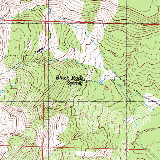 Topographic Map of Black Rock Spring, AZ