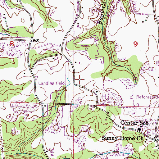 Topographic Map of Posey Field, AL