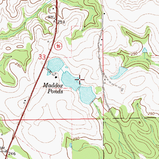 Topographic Map of Clifton Maddox Dam, AL