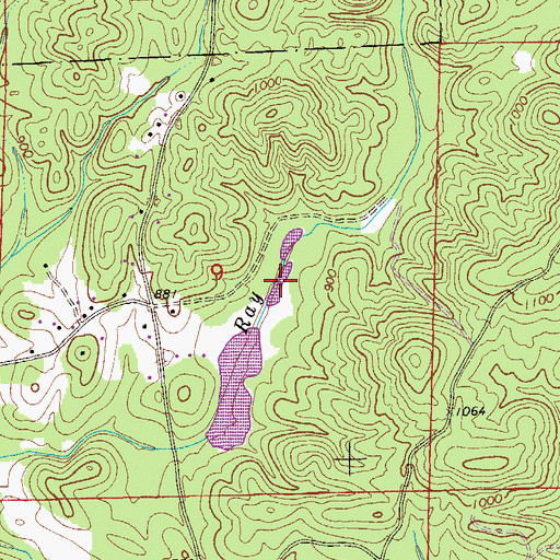 Topographic Map of Jacksons Lake, AL