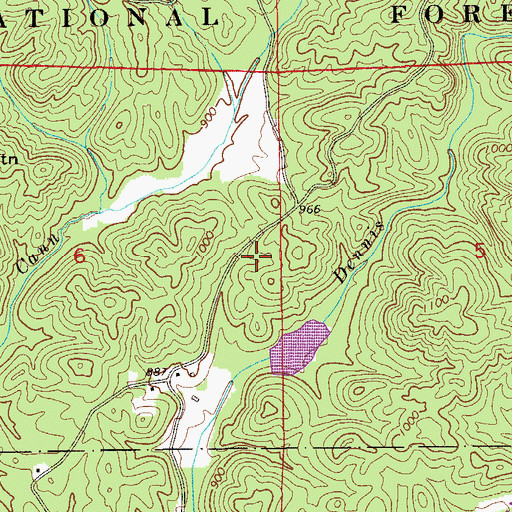 Topographic Map of Gilpins Lake, AL