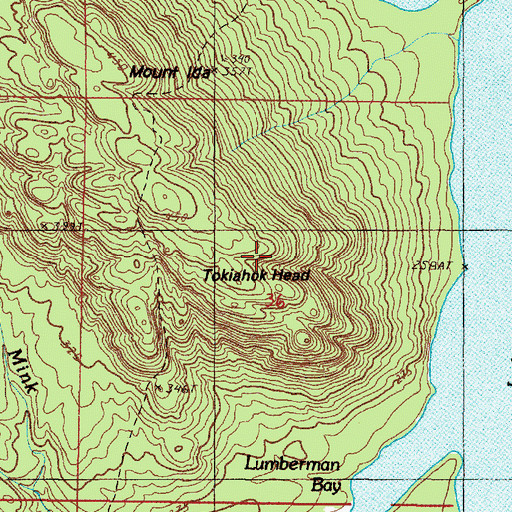 Topographic Map of Tokiahok Head, MI