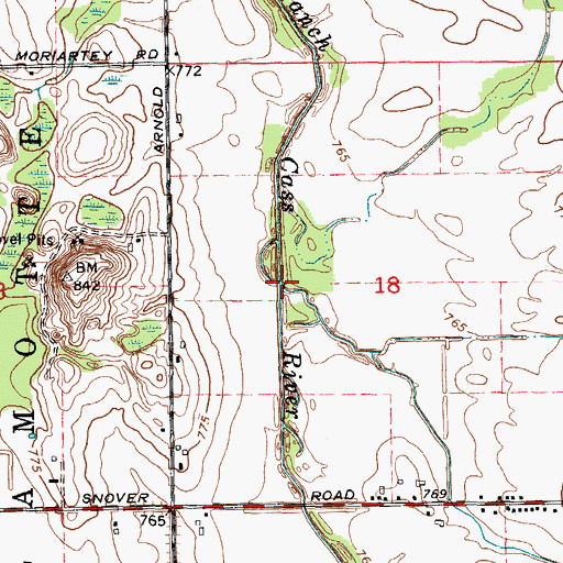 Topographic Map of Turtle Creek, MI