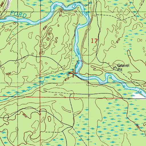 Topographic Map of Twentyfour Mile Creek, MI