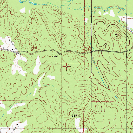 Topographic Map of Hale County, AL