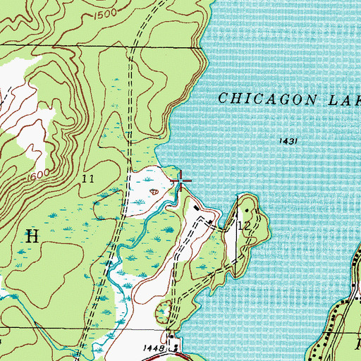Topographic Map of Wagner Creek, MI