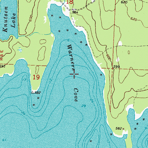 Topographic Map of Warners Cove, MI