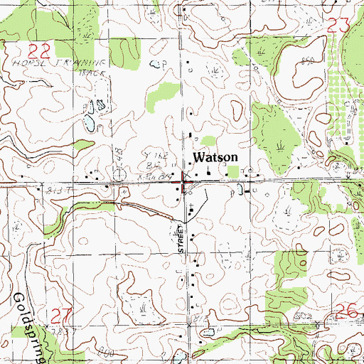 Topographic Map of Watson, MI