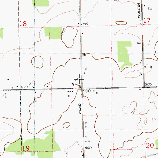 Topographic Map of Watson School, MI