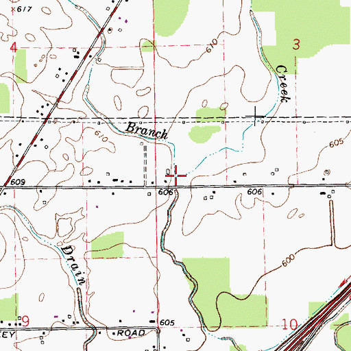 Topographic Map of West Branch Fish Creek, MI