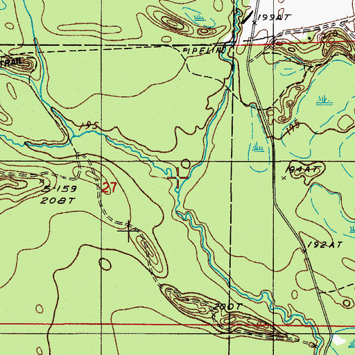 Topographic Map of West Branch Ogontz River, MI