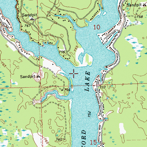 Topographic Map of West Branch Tittabawassee River, MI