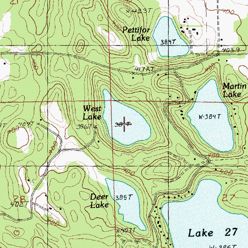 Topographic Map of West Lake, MI