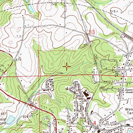 Topographic Map of Dadeville Division, AL