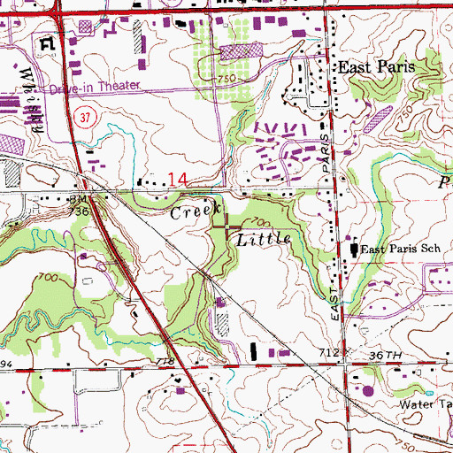 Topographic Map of Whisky Creek, MI