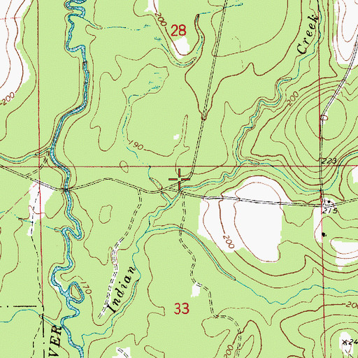 Topographic Map of Yellow River (historical), AL