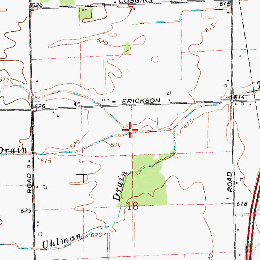 Topographic Map of Willard Drain, MI