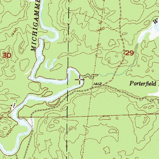 Topographic Map of Wilson Creek, MI