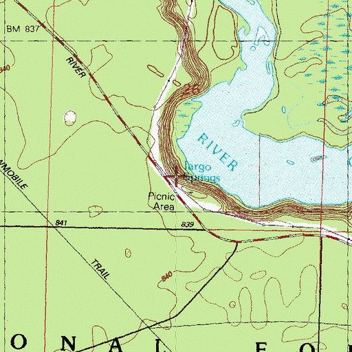 Topographic Map of Iargo Springs, MI
