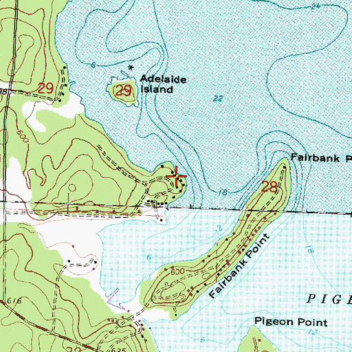 Topographic Map of Nate's Marina, MI