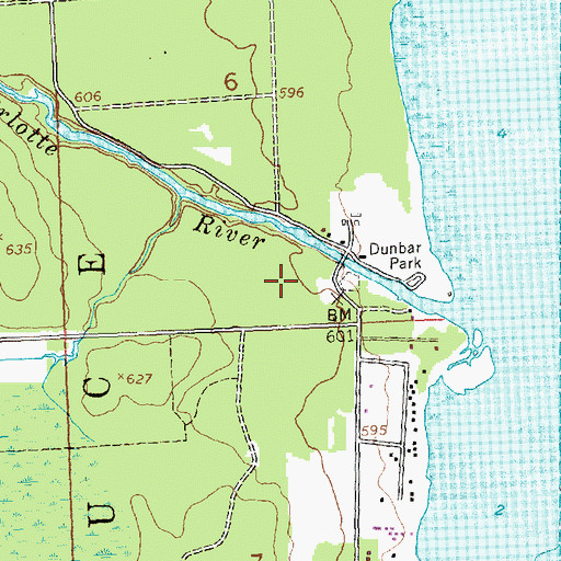 Topographic Map of Dunbar Forest Experiment Station Michigan State University, MI