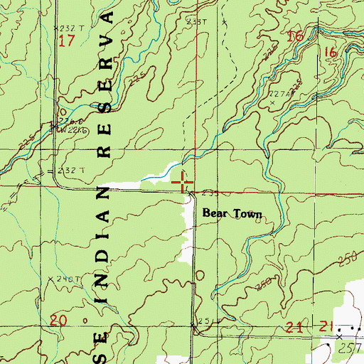 Topographic Map of Bear Town, MI
