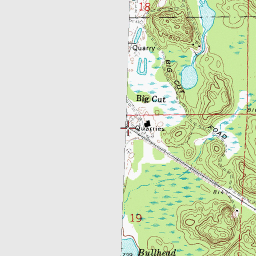 Topographic Map of Big Cut, MI