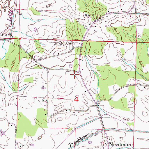 Topographic Map of Christian Church (historical), AL