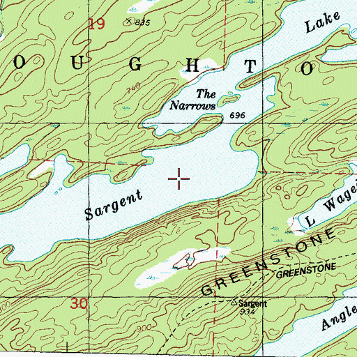 Topographic Map of Sargent Lake, MI