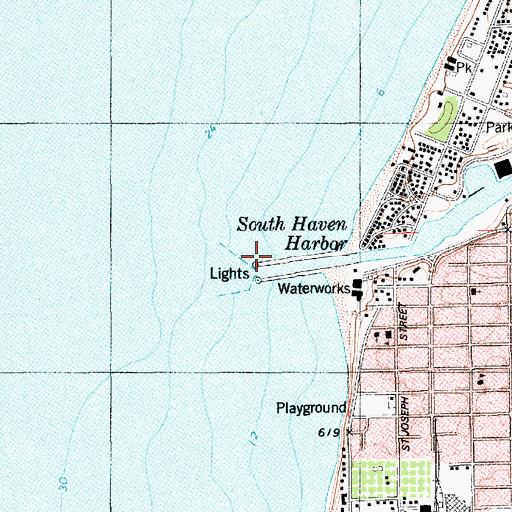 Topographic Map of North Pierh Light, MI