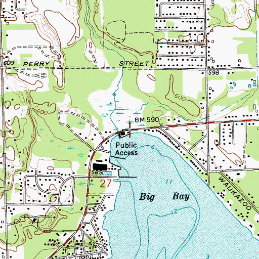 Topographic Map of Anchorage Marina, MI