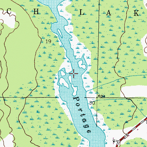 Topographic Map of Torch Lake, MI