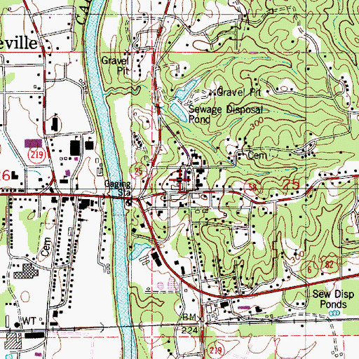 Topographic Map of Centreville First Presbyterian Church, AL