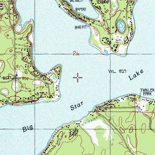 Topographic Map of Big Star Lake, MI