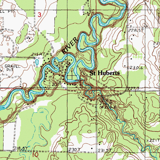 Topographic Map of Brayton Drain, MI