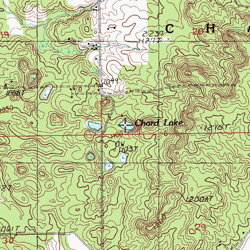 Topographic Map of Chard Lake, MI
