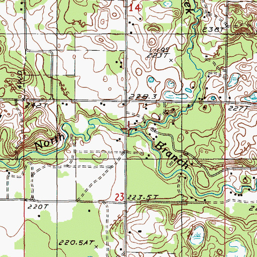 Topographic Map of Swinton Creek, MI
