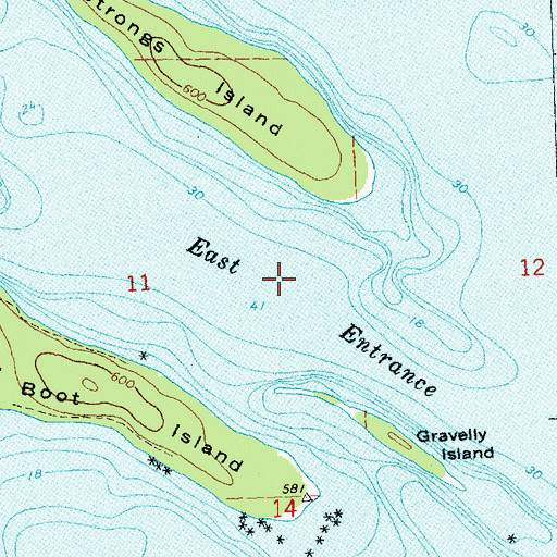 Topographic Map of East Entrance, MI