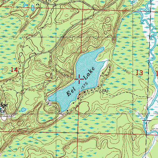 Topographic Map of Eel Lake, MI